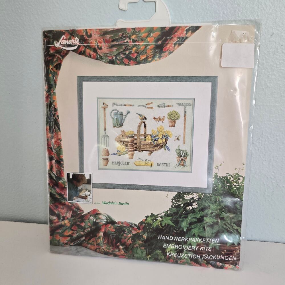 LanArte Marjolein Bastin Spring in the Garden Cross Stitch Kit Cottagecore
